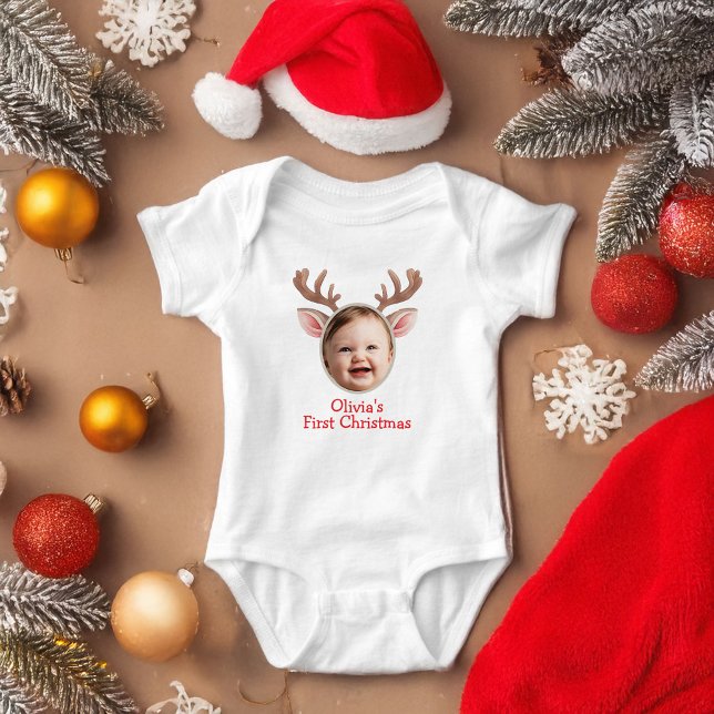 Cute First Christmas Baby Reindeer Strampler (Von Creator hochgeladen)
