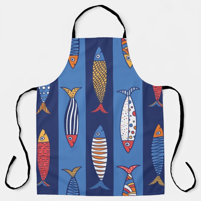 Cute fish. Kids background. Seamless pattern Schürze (Vorderseite)