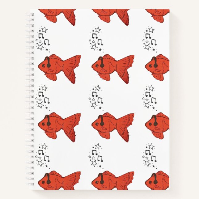Cute Fish Spiral Notebook Goldfish Journal Notizbuch (Vorderseite)
