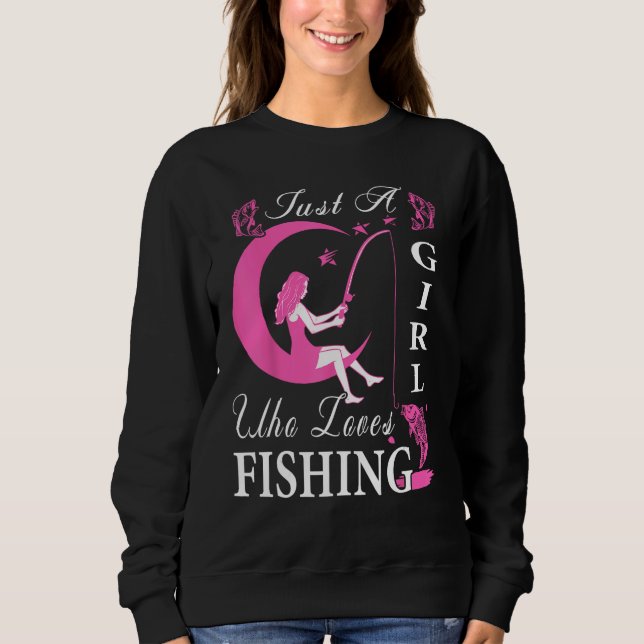 Cute Fishing For Women Girls Kids Fisher Fisherman Sweatshirt (Vorderseite)