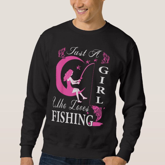 Cute Fishing For Women Girls Kids Fisher Fisherman Sweatshirt (Vorderseite)