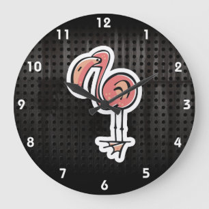 Cute Flamingo; Cool Große Wanduhr