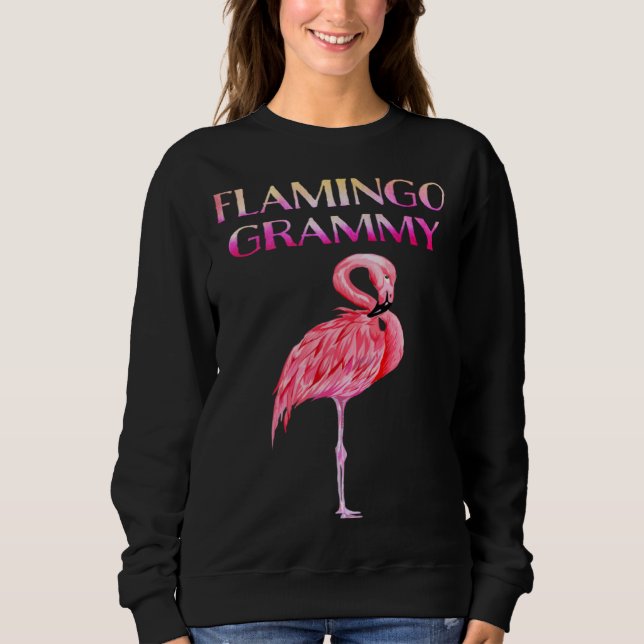 Cute Flamingo Grammy Awesome Christmas Sweatshirt (Vorderseite)