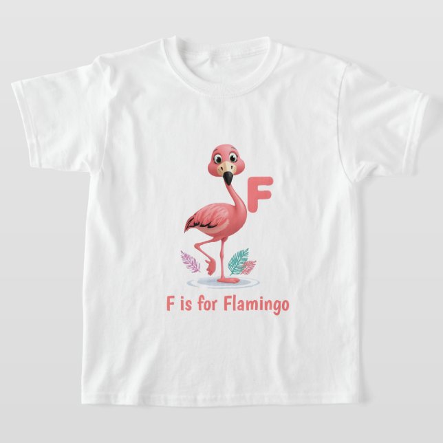Cute Flamingo Kids T-Shirt | F is for Flamingo Alp (Ablage )