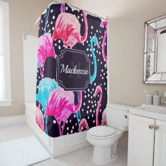 Cute Flamingo Pattern Duschvorhang