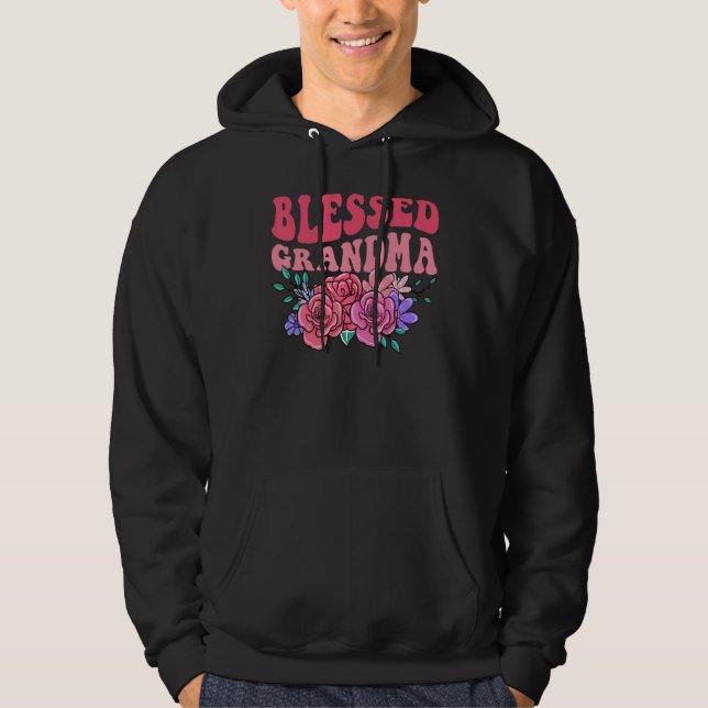 Cute Floral Blessed Grandma Mothers Day Mom Hoodie (Vorderseite)