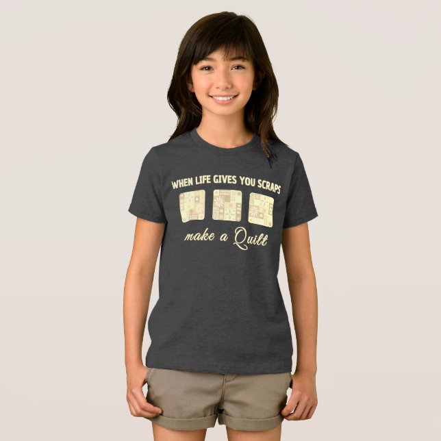 Cute & Floral Patchwork Pattern in Pastel Colours Tri-Blend Shirt (Vorderseite Voll)