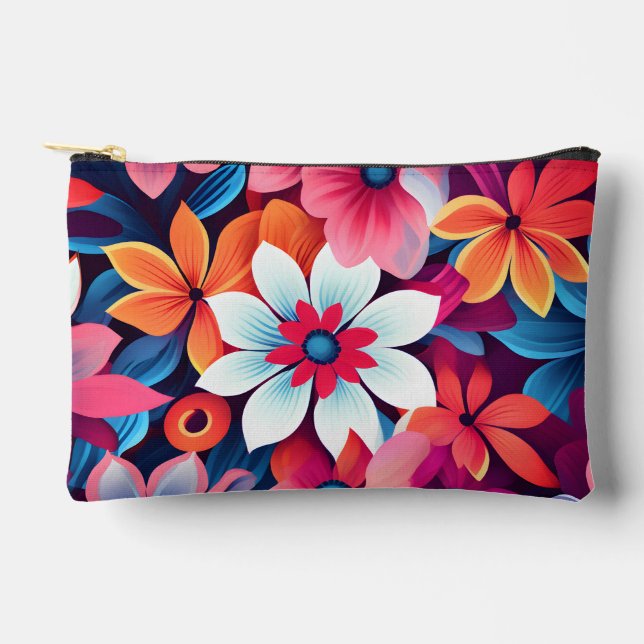 Cute Floral Pattern Accessory Pouch Zubehörtasche (Vorderseite)