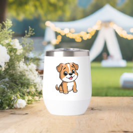 Cute Floral Puppy Water Bottle – SoftPinkAesthetic