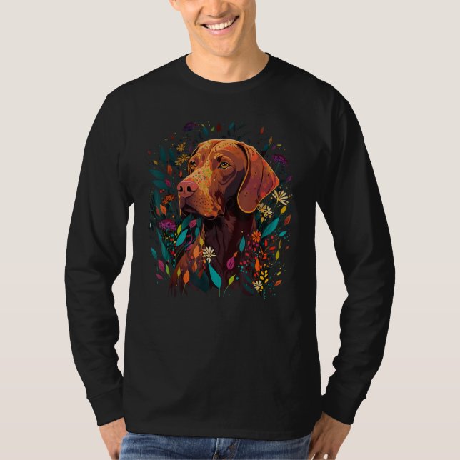 Cute Flower summer Floral Vizsla_1 T-Shirt (Vorderseite)