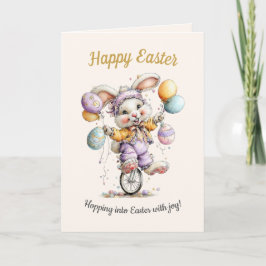 Cute Fluffy Bunny, Funny Happy Easter Card  Feiertagskarte