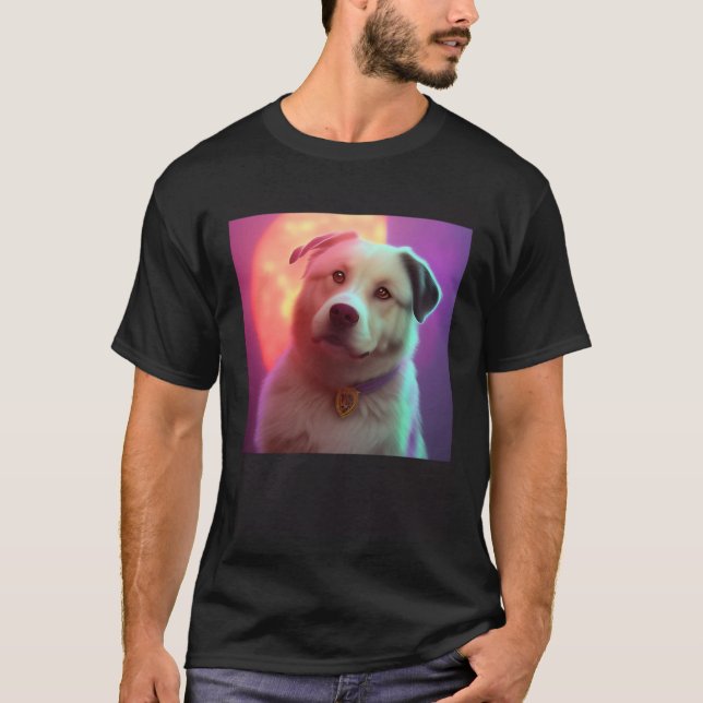 Cute Fluffy Labrador Retriever Beagle Dog Sunset P T-Shirt (Vorderseite)