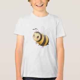 Cute Flying Bumblebee Illustration Tri-Blend Shirt