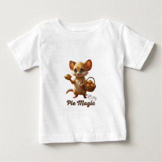 Cute Forest Mouse with Pies Baby T-shirt