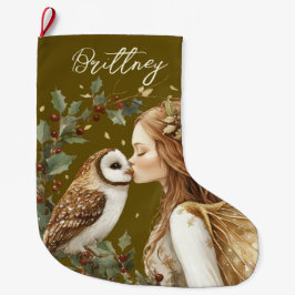 Cute Forestcore Christmas Fairy Großer Weihnachtsstrumpf