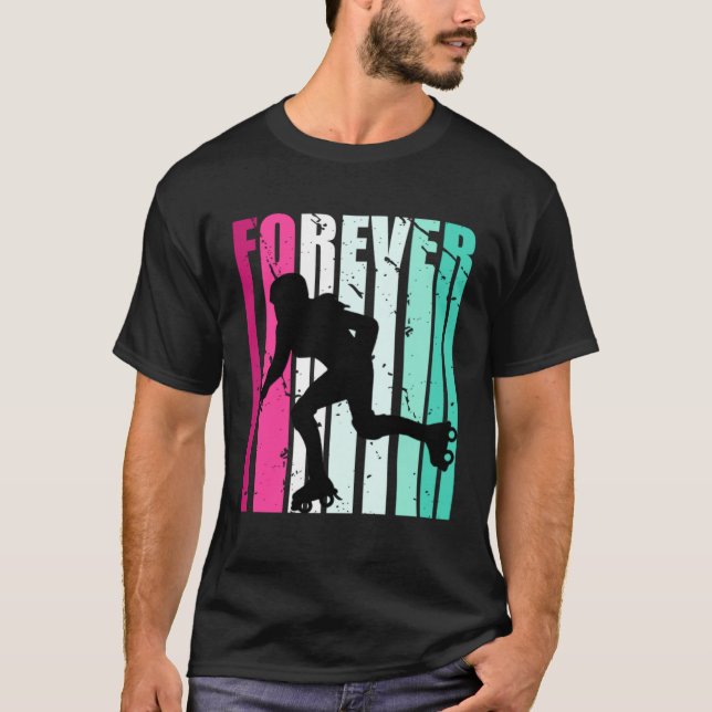 Cute Forever Cute Roller Skating Roller Girls Fan  T-Shirt (Vorderseite)