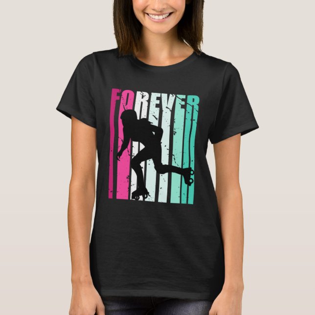 Cute Forever Cute Roller Skating Roller Girls Fan  T-Shirt (Vorderseite)