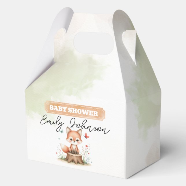 Cute fox baby shower  geschenkschachtel (Vorderseite)