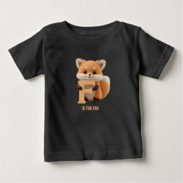Cute Fox Letter F Kids T-Shirt | Animal Alphabet S