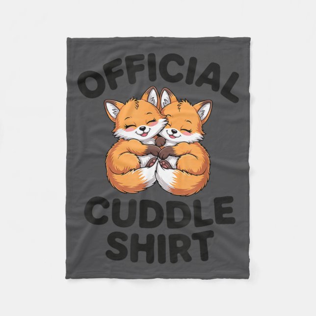 Cute Fox Snuggle Couple This Is My Cuddle  Fleecedecke (Vorderseite)