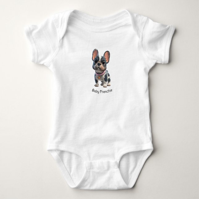Cute French Bulldog Baby Strampler (Vorderseite)