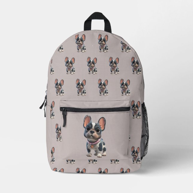 Cute French Bulldog Bedruckter Rucksack (Vorderseite)