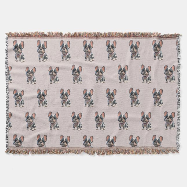 Cute French Bulldog Decke (Vorderseite)