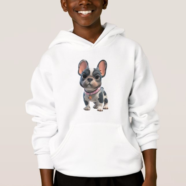 Cute French Bulldog Hoodie (Vorderseite)