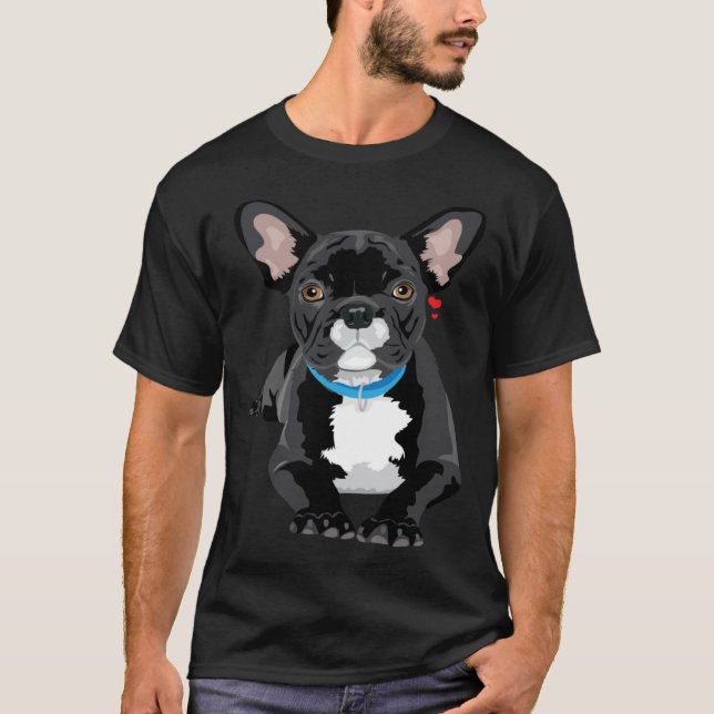 cute French Bulldog T-Shirt (Vorderseite)