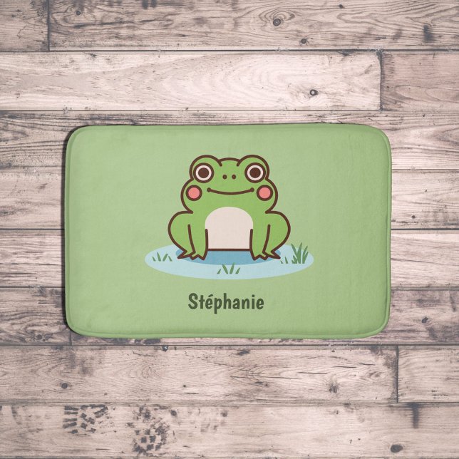 Cute Frog Badematte (Cute Frog Bath Mat)