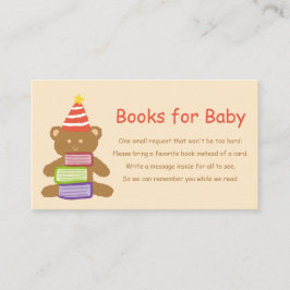 Cute Frog & Bear "Bring a Book" Enclosure Card Begleitkarte