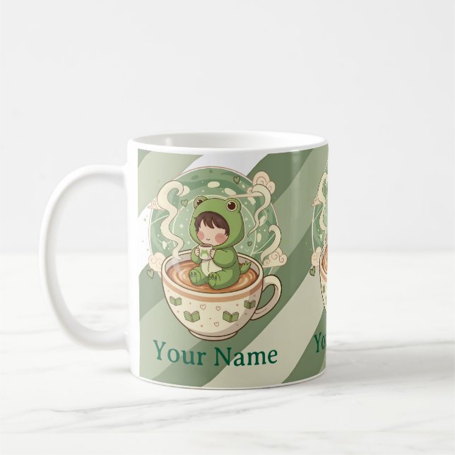 Cute Frog Coffee Lover Mug Kaffeetasse (Links)