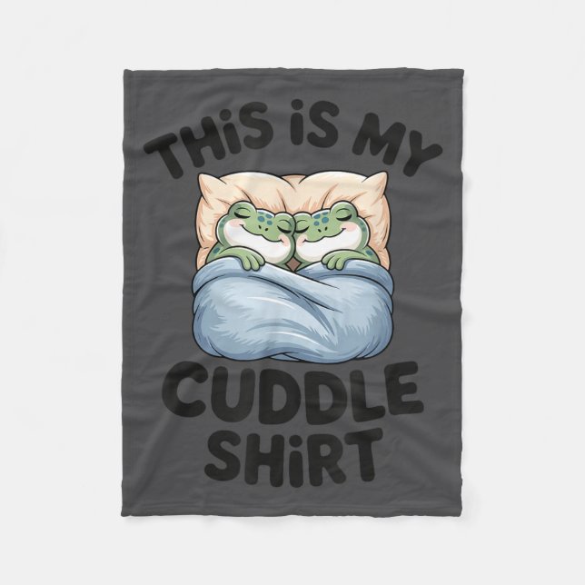 Cute Frog Cozy This Is My Cuddle  Fleecedecke (Vorderseite)
