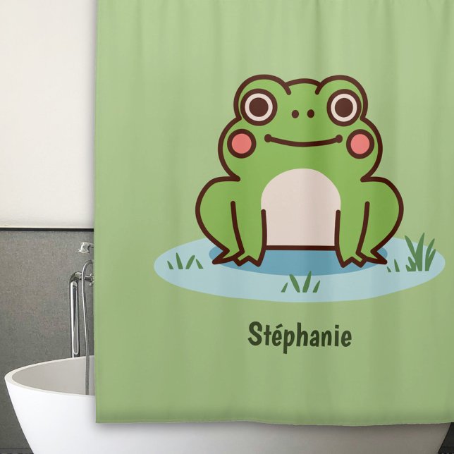 Cute Frog Duschvorhang (Cute Frog Shower Curtain)