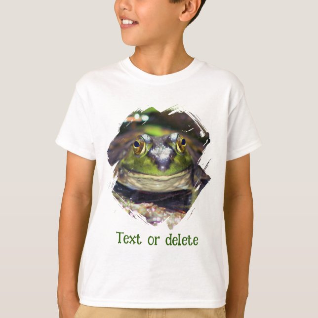 Cute Frog Face Nature Personalized T-Shirt (Vorderseite)