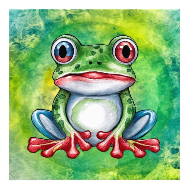 Cute Frog Fotodruck (Vorne)