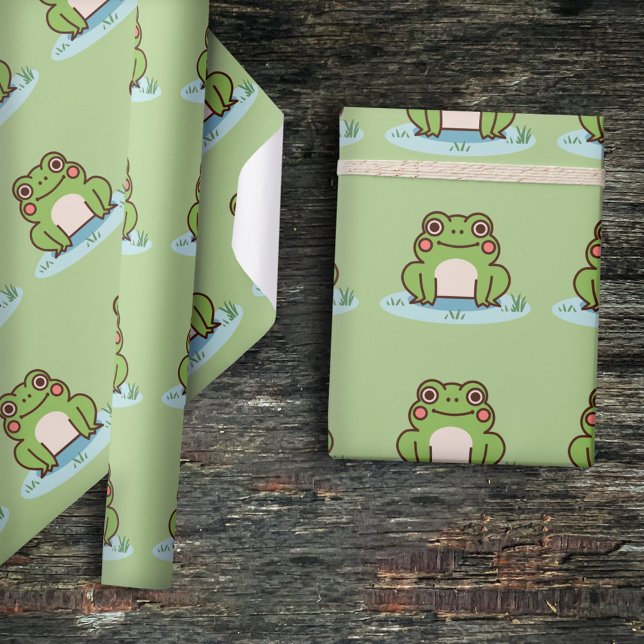 Cute Frog Geschenkpapier (Cute Frog Wrapping Paper)