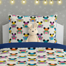 Cute Frog Pattern on Cream Kissenbezug