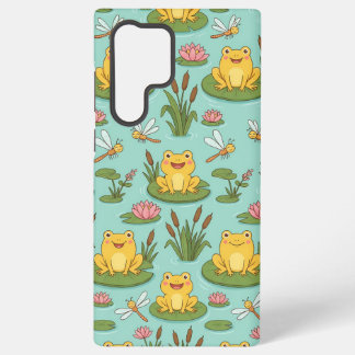 Cute Frog Pond Pattern Samsung Galaxy Hülle
