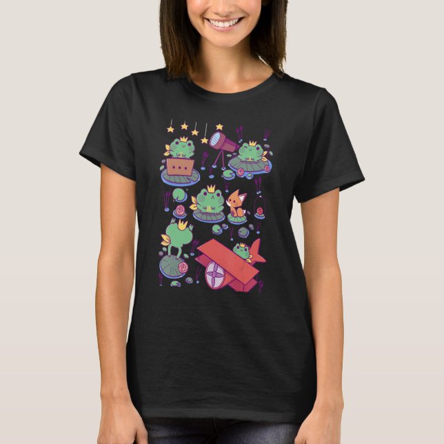 Cute Frog Princess  Frog  Amphibian T-Shirt (Vorderseite)