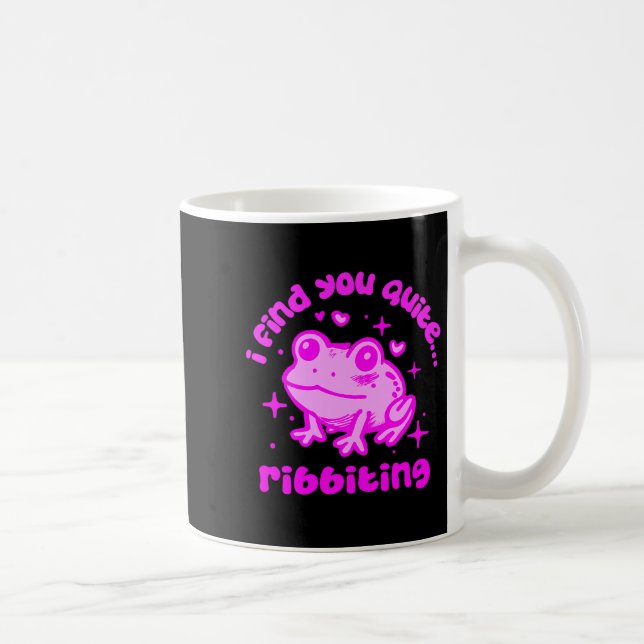 Cute Frog Pun Ribbiting Frog Lovers Quote Design P Kaffeetasse (Rechts)