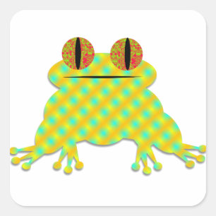 Cute Frog Quadratischer Aufkleber