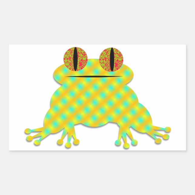Cute Frog Rechteckiger Aufkleber (Vorderseite)