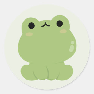 Cute Frog Runder Aufkleber