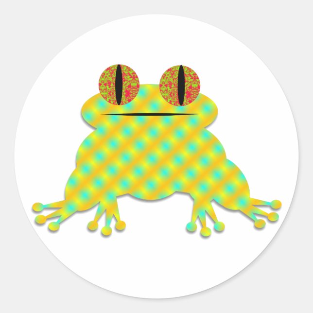 Cute Frog Runder Aufkleber (Vorderseite)