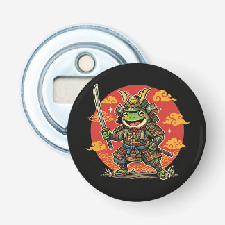Cute Frog Samurai Cartoon Animal Warrior Design Flaschenöffner