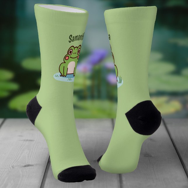 Cute Frog Socken (Cute Frog Green Socks)