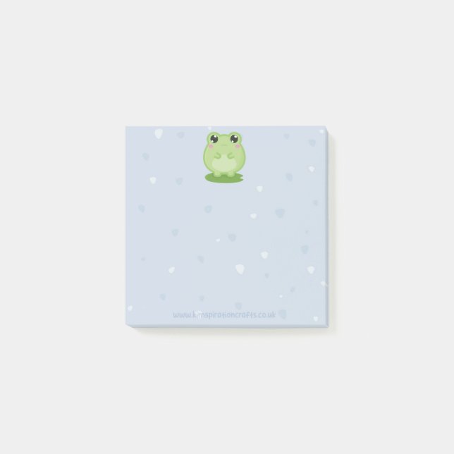 Cute frog sticky notes, back to school stationery post-it klebezettel (Vorderseite)