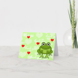 Cute Frog Thank You Card Dankeskarte