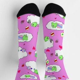 Cute Frog valentine Date Crew Socks Socken